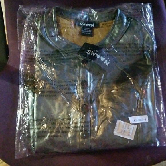 SOLD.gray leather jacket - Picture 3 of 3