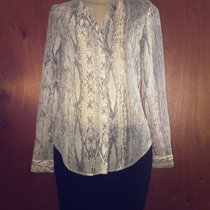 Snake skin print blouse