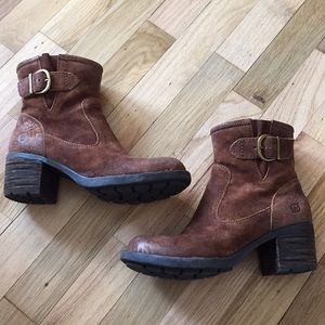 Born Gunn Ankle Boots in Rust Brown