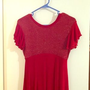 Red sparkly dance dress costume