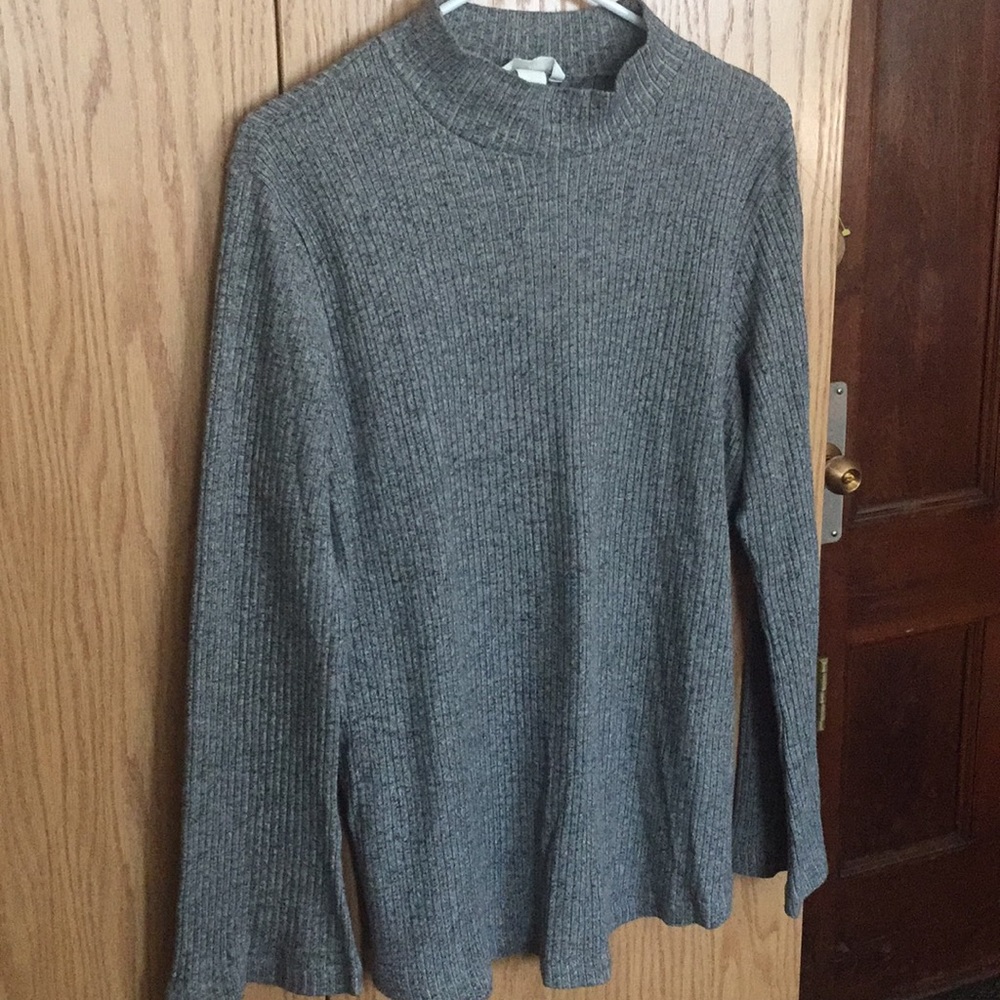 Grey Turtleneck Sweater