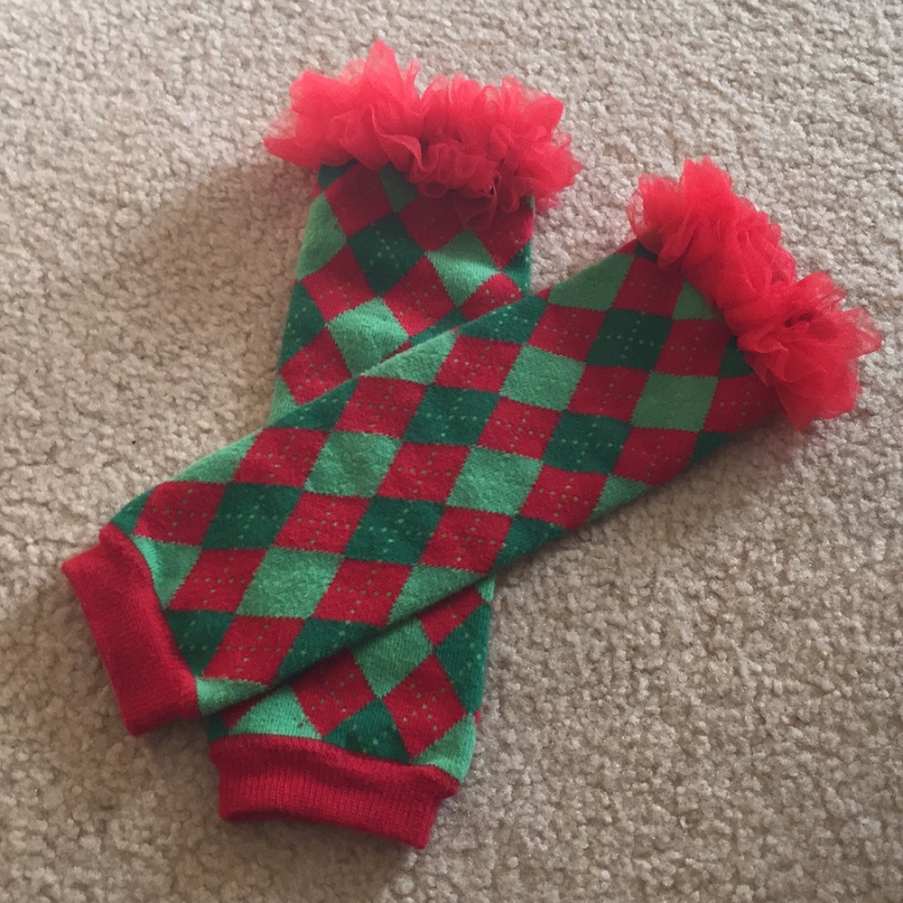 Christmas leg warmers 12 mo-2 years of age