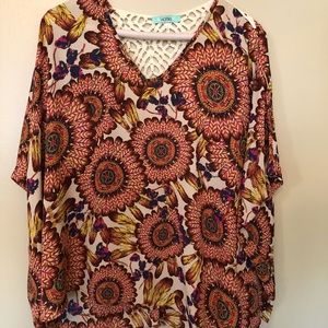 Karlie Lace Back Floral Top