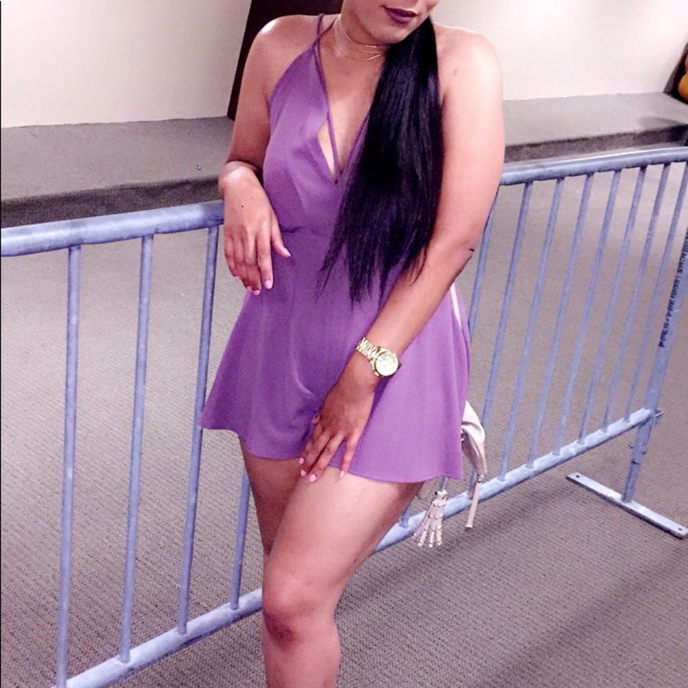 Lavender Crisscross Romper