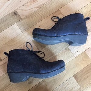 Dansko lace up ankle booties