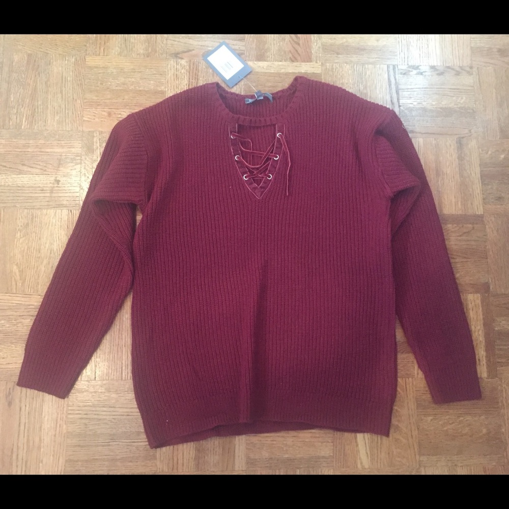 Boutique Oversized burgundy sweater size M