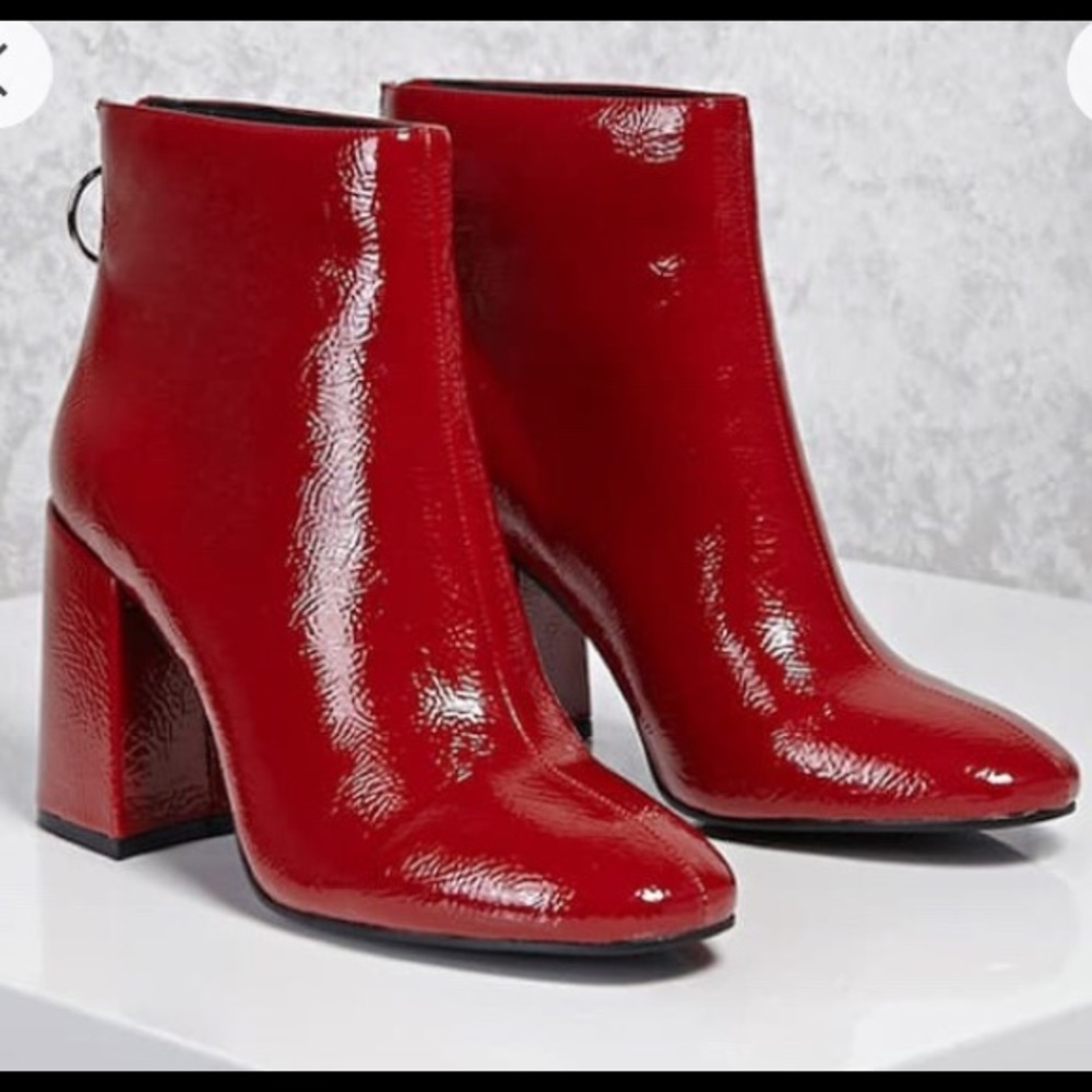 Red Ankle Boots
