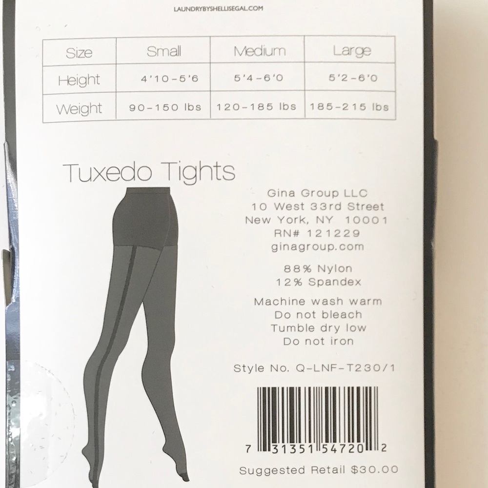Laundry By Shelli Segal Tuxedo Side Seam Tights - Picture 7 of 7