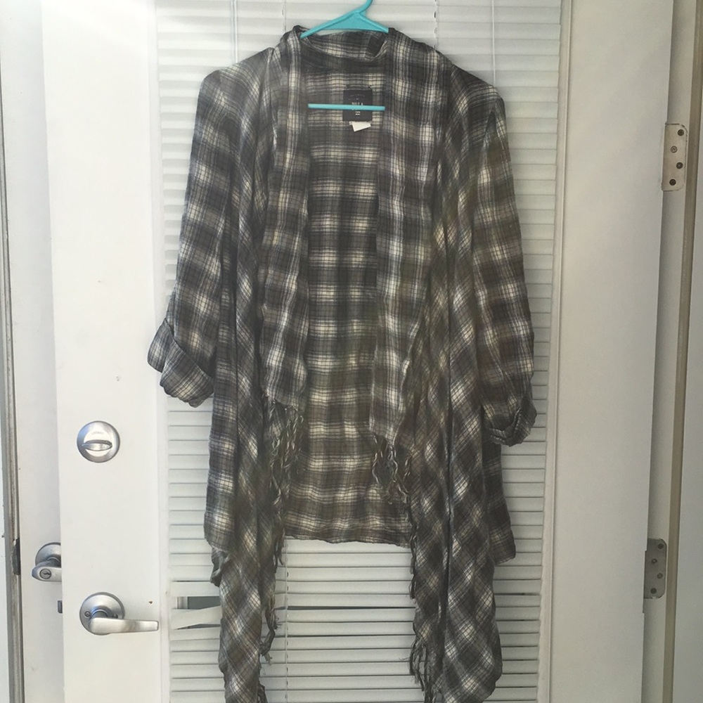 billabong flannel cartigan