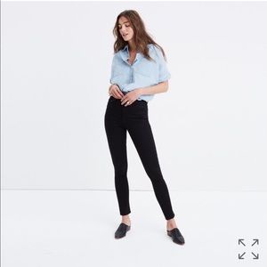 Madewell 10" high-rise skinny jeans in carbondale