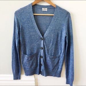 Madewell Heathered Blue Wallace Cardigan - Small