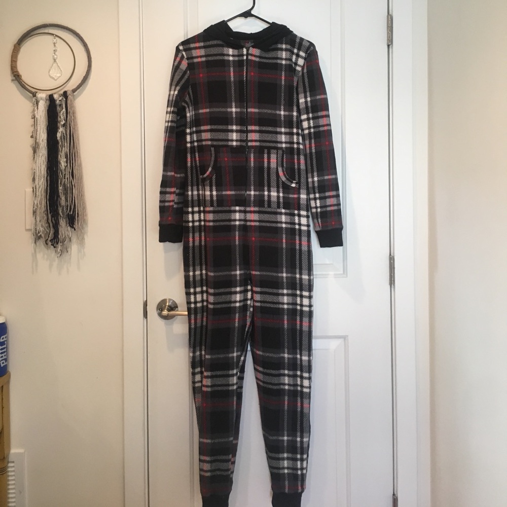 Flannel onesie.