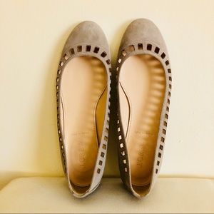 Nora Suede Lattice Ballet Flats