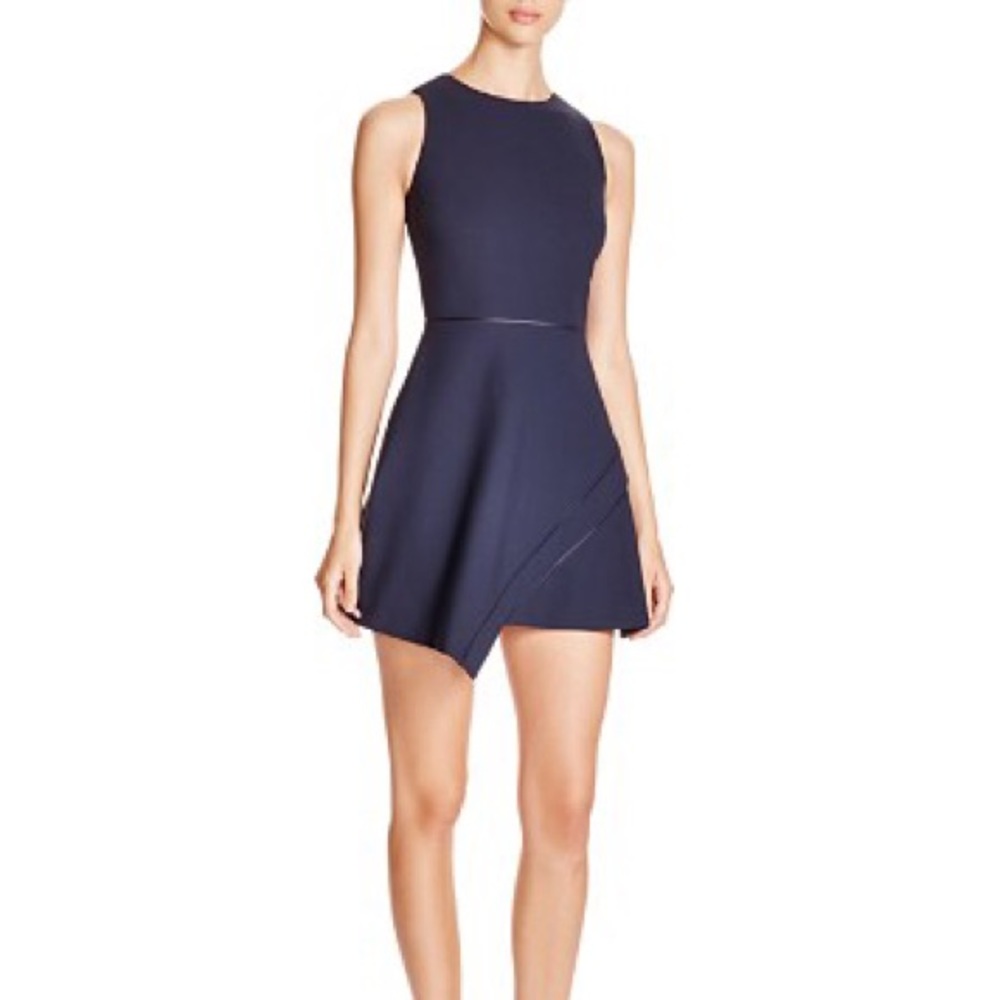 ELIZABETH AND JAMES NAVY MINI DRESS