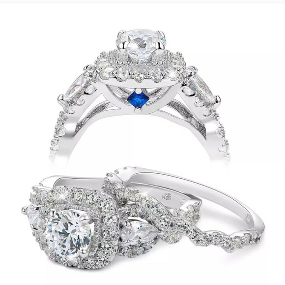 Jewelry - NWT Round Cz Wedding Set Size 7