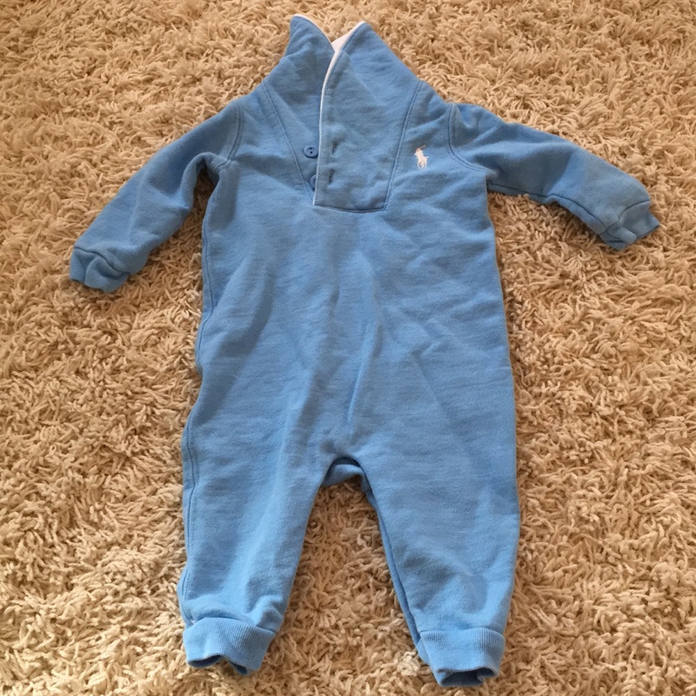 6 month boys French-Rob Cotton Coverall