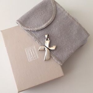 RARE RETIRED ribbon cross pendent EUC