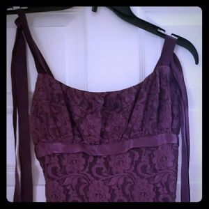 Purple Lace n Satin Top