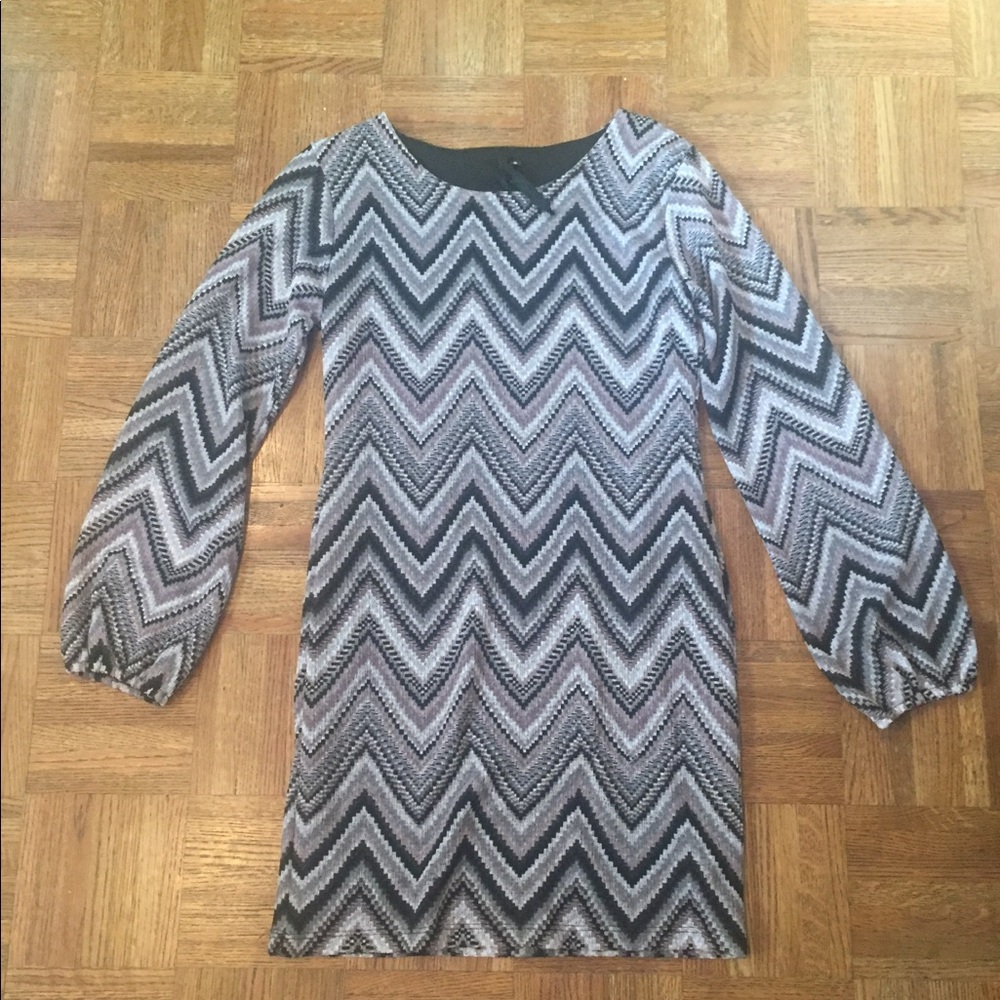Black gray white dress