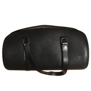 Louis Vuitton Black Leather Soufflot Bag