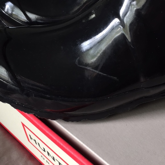 HIGH GLOSS ADJUSTABLE HUNTER BOOTS - BLACK - Picture 4 of 8