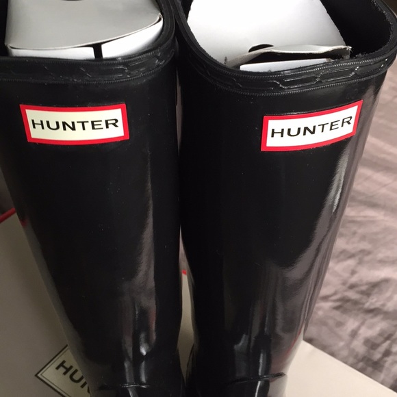 HIGH GLOSS ADJUSTABLE HUNTER BOOTS - BLACK - Picture 7 of 8