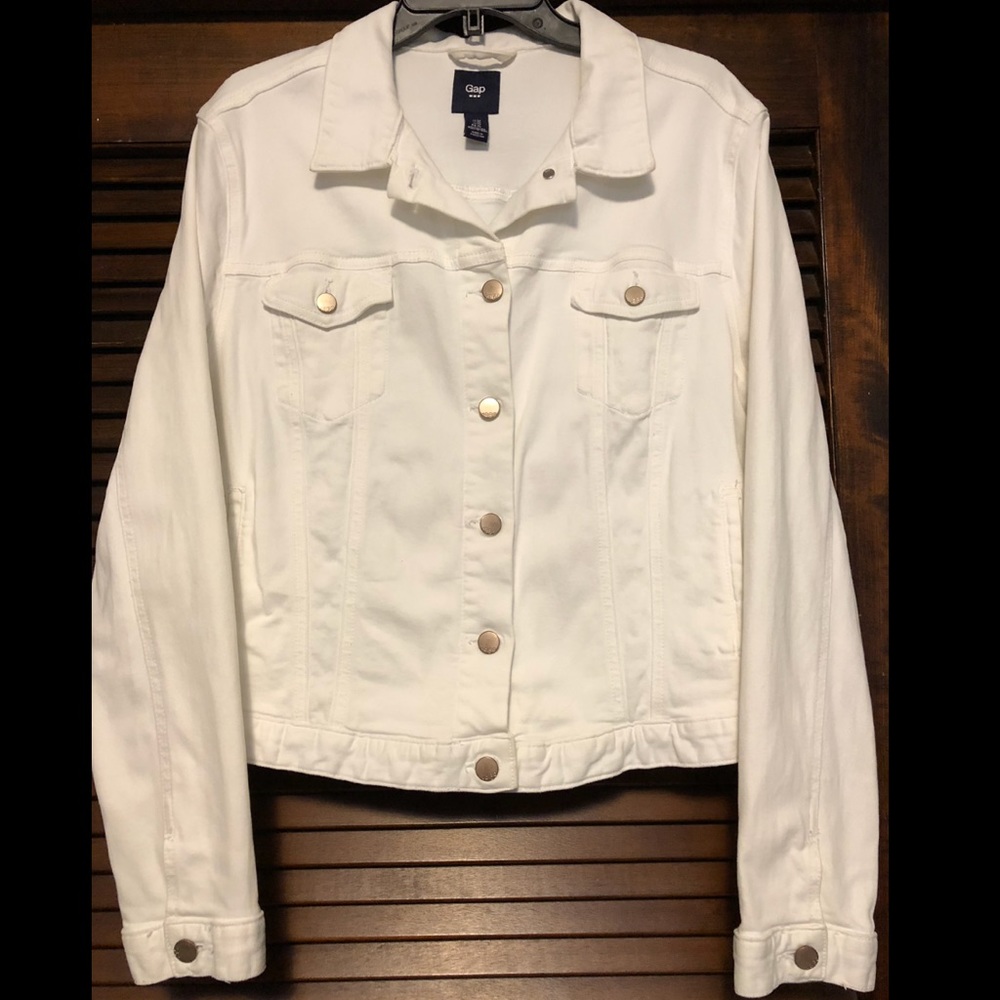 White Gap denim jacket