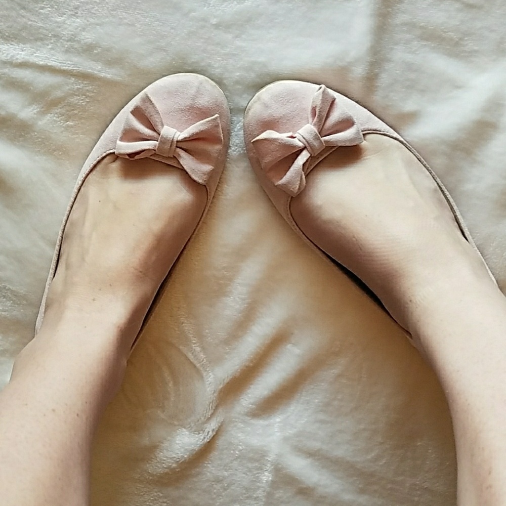Charlotte russe baby pink ballet flats