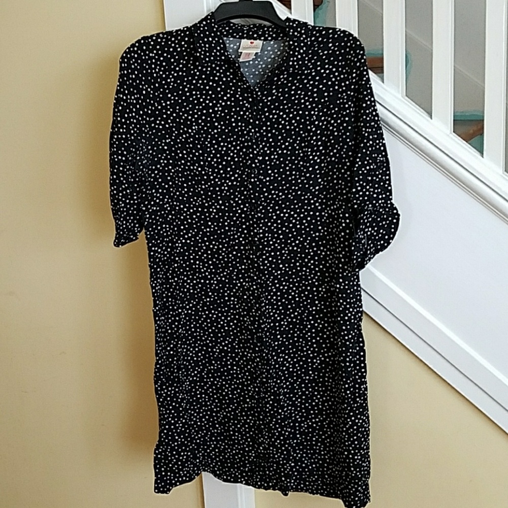 Maternity Black & White Polka Dot Tunic/Dress