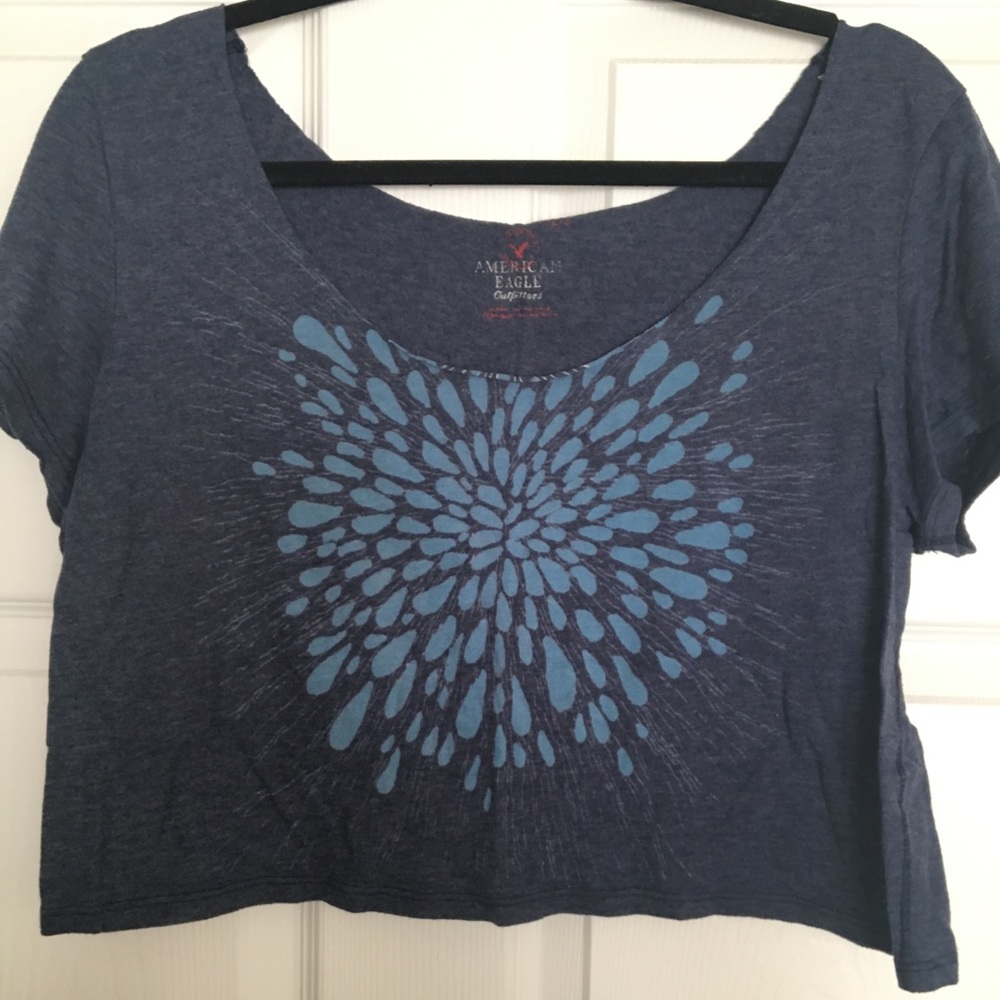 Navy crop top