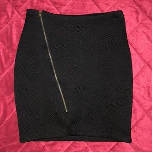 Black mini skirt