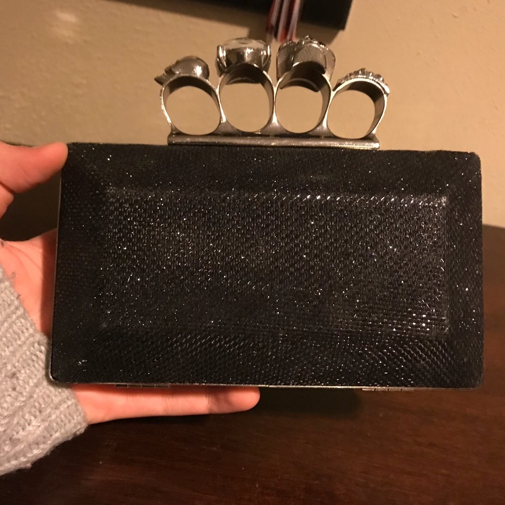 Sparkly Black Clutch