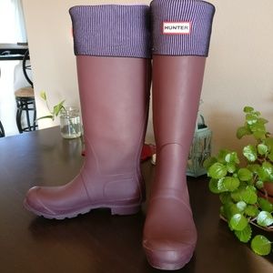☔Hunter Tall Adjustable-Back Rain Boots💧
