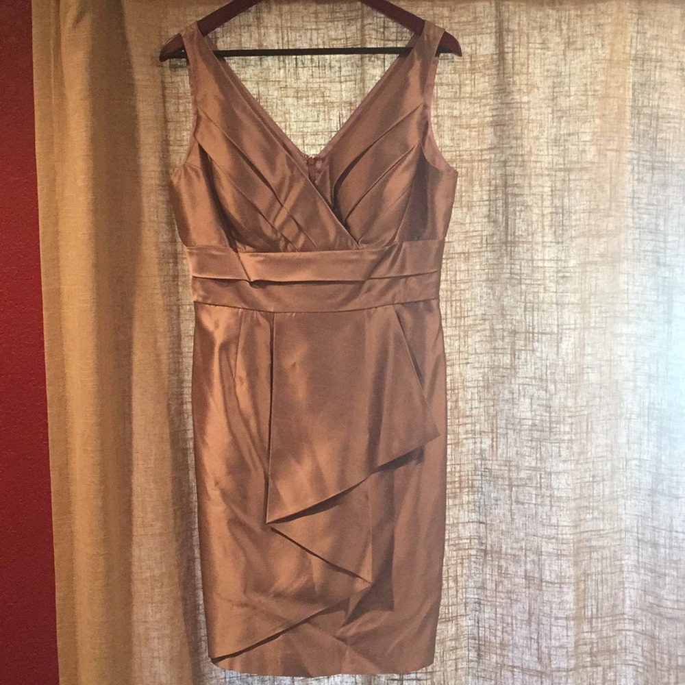 NWT Kay Unger New York rose gold dress