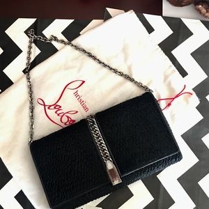 Louboutin Black Clutch/Shoulder Bag