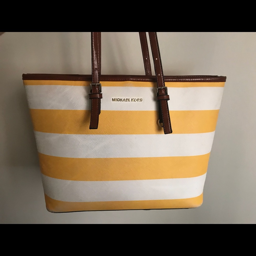 Michael Kors Jet Set Striped Tote