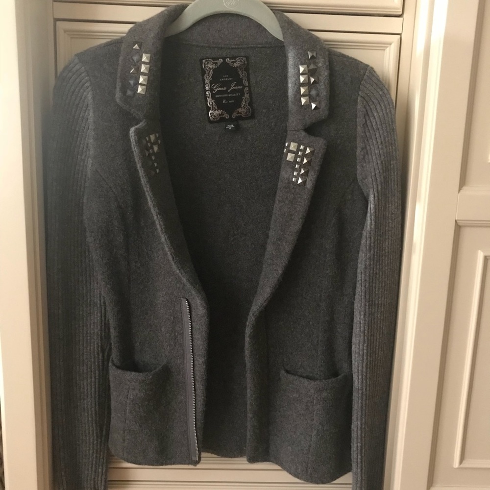 Guess Jeans Sweater Blazer with Studs!!