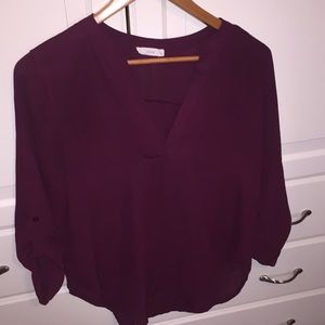 Purple half sleeve top