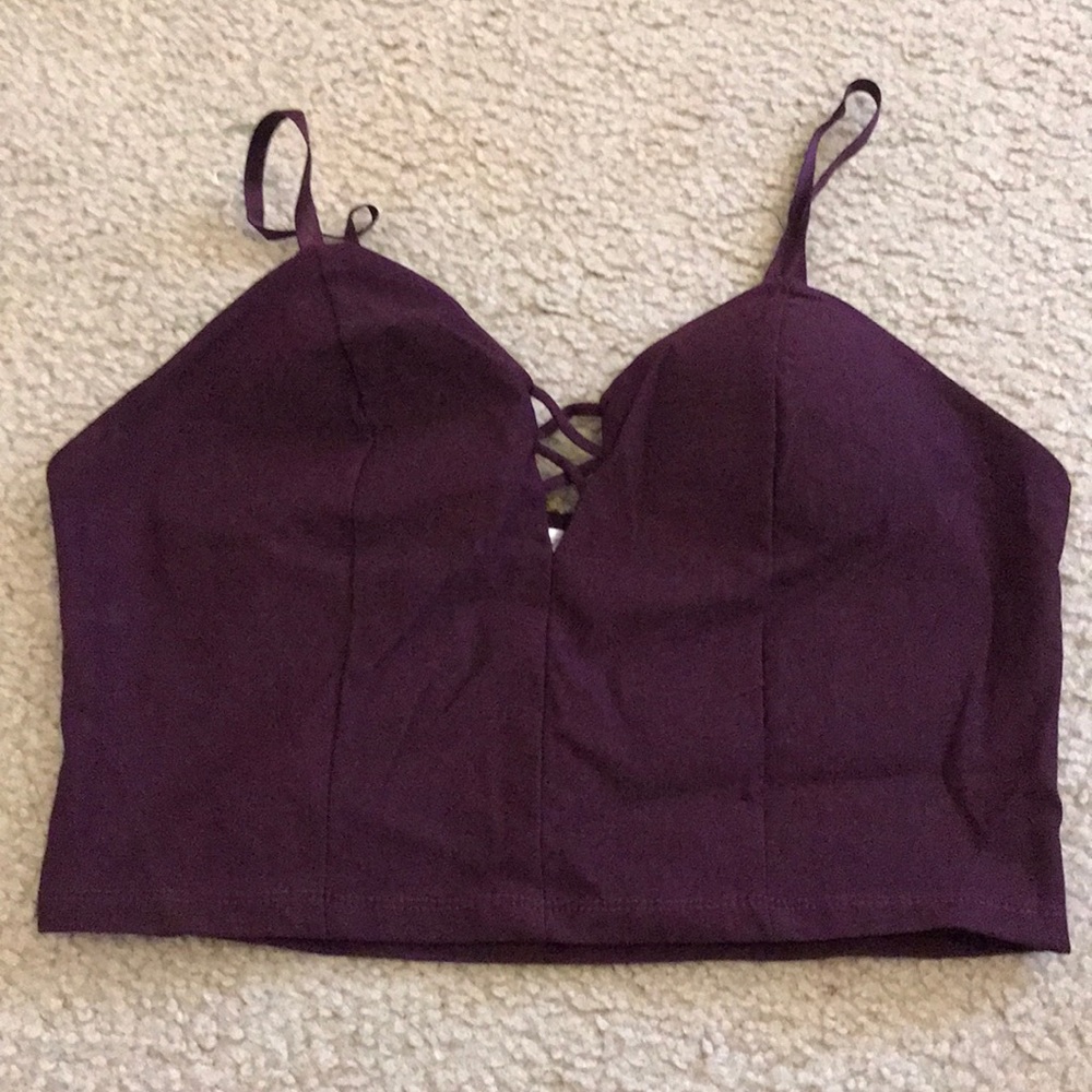NEW WITH TAGS Maroon Crop Top