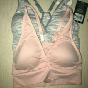 A set of women's sports bras