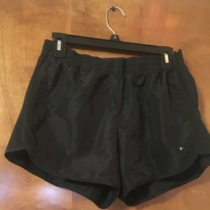 Black simple work out shorts