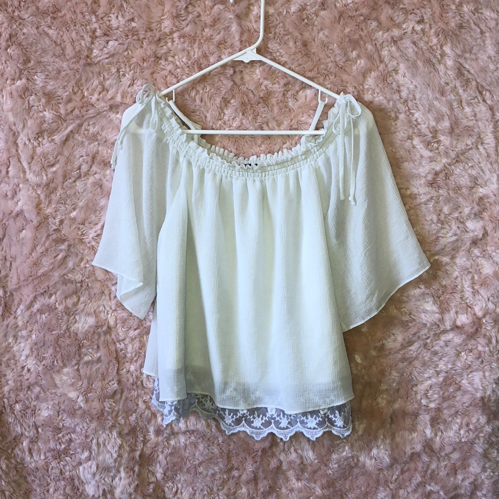 I am selling this off the shoulder white top