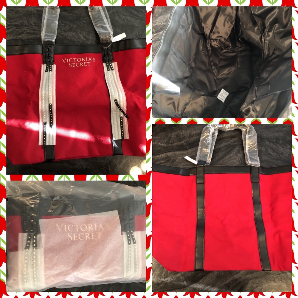 BNWT Victoria’s Secret Large Red Tote W/ tassels