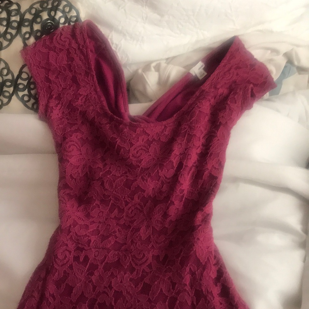 Red lace dress (garage)