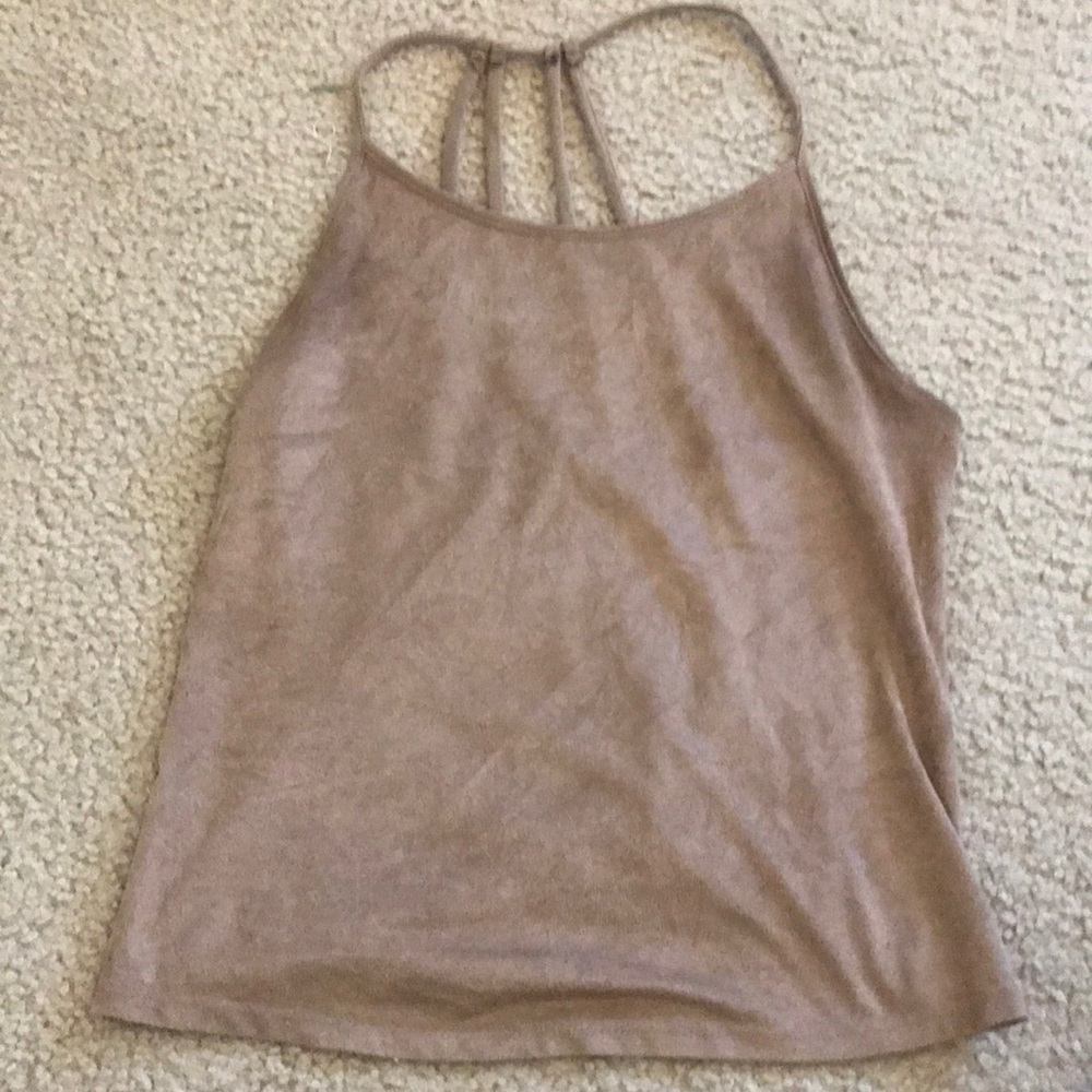 Faux Suede Tan Tank