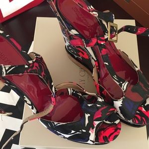 Jimmy Choo Floral Patten Pixel Wedges