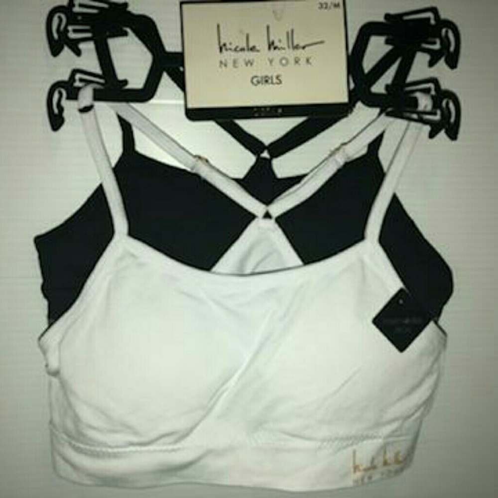 Two girl's sports bras