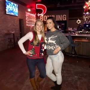 Free people reindeer dancer prancer sweater