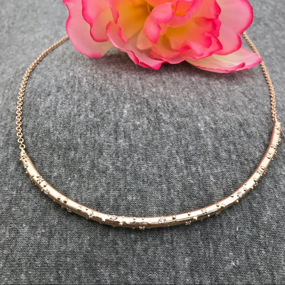 NWT Kendra Scott Amber Rose Gold Choker Necklace - Picture 2 of 6