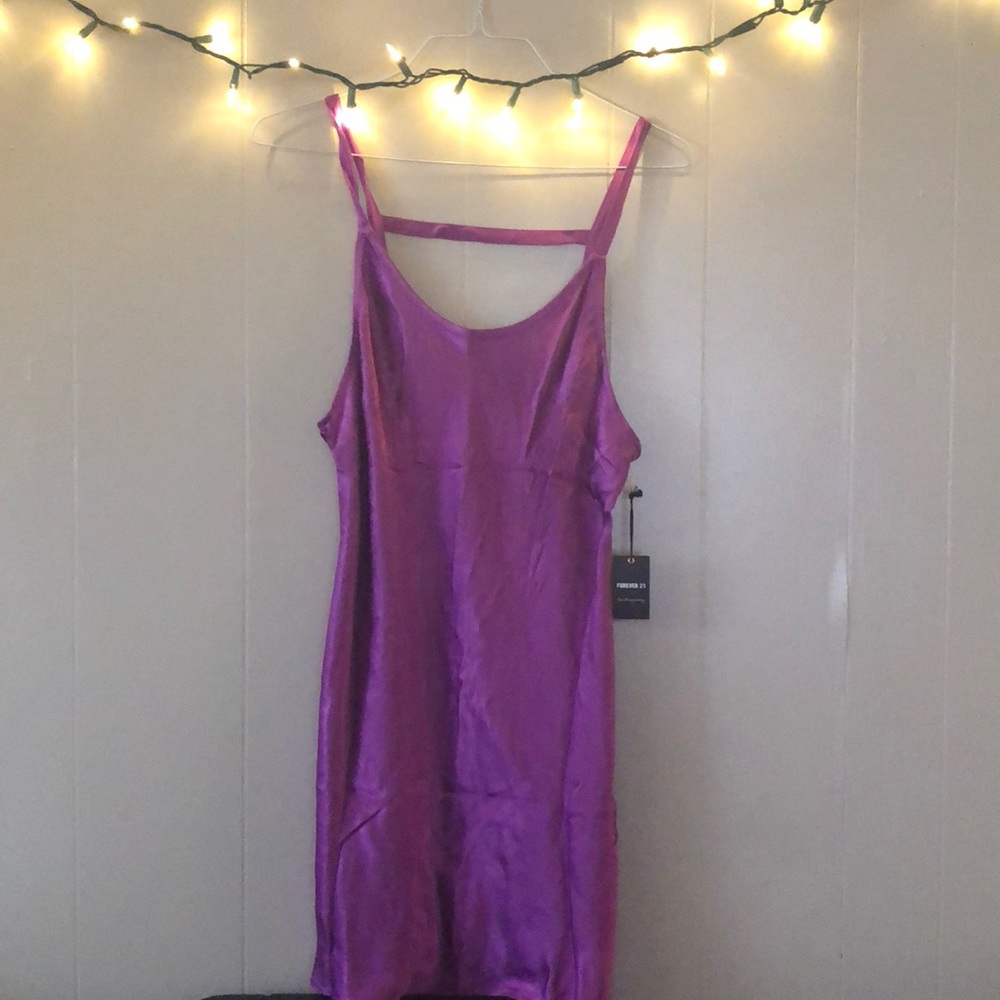 PURPLE SATIN DRESS